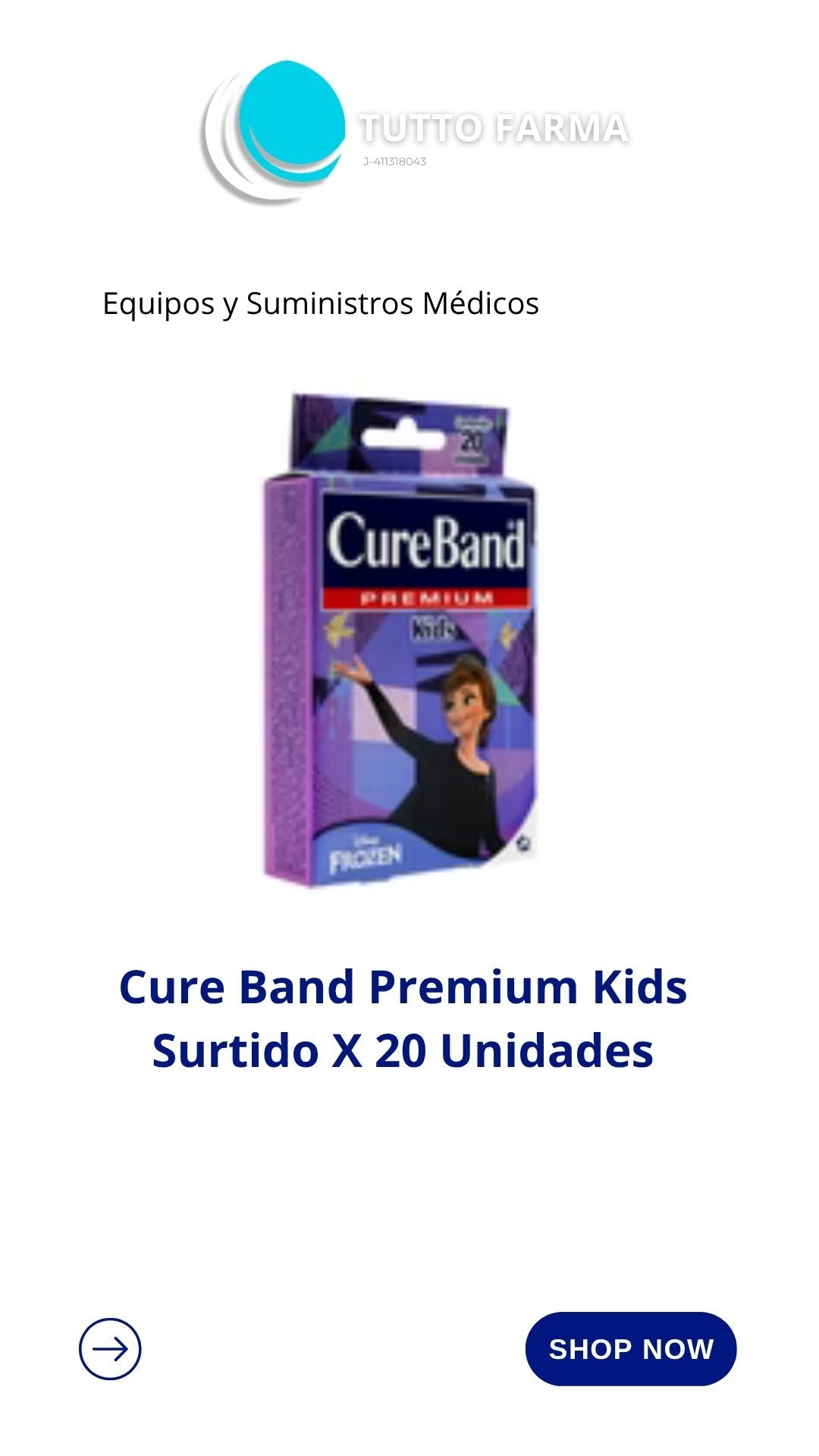 CURITAS CURE BAND NIÑOS FE