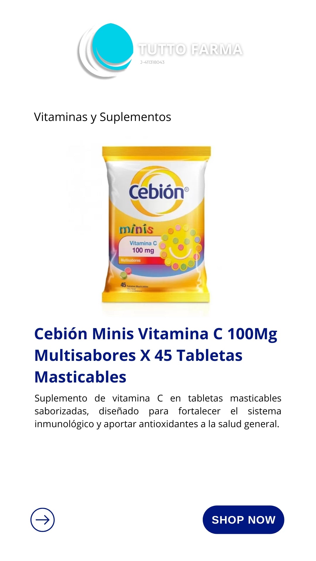 CEBION MINI MULTISABOR MASTICABLE 100MG X 45