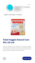 HUGGIES RN X 20 PAÑALES