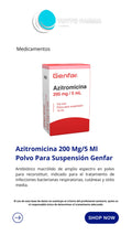 AZITROMICINA SUSP 200MG /5ML X 15ML GENFAR