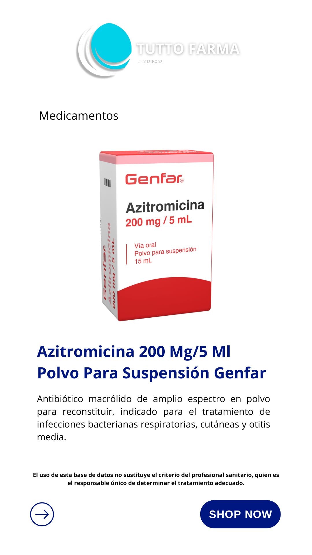 AZITROMICINA SUSP 200MG /5ML X 15ML GENFAR