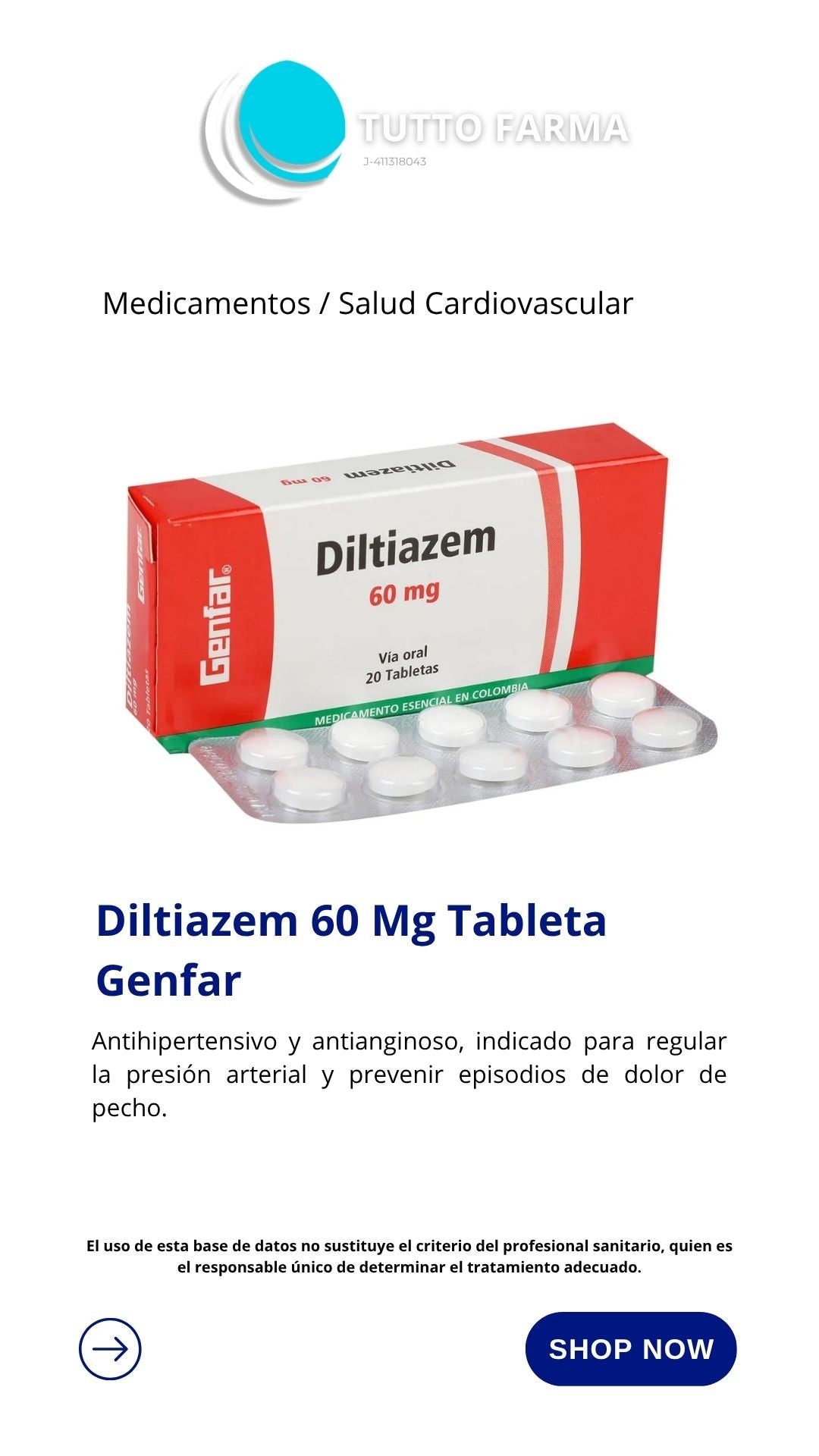 DILTIAZEM 60 MG X 20TA (E)