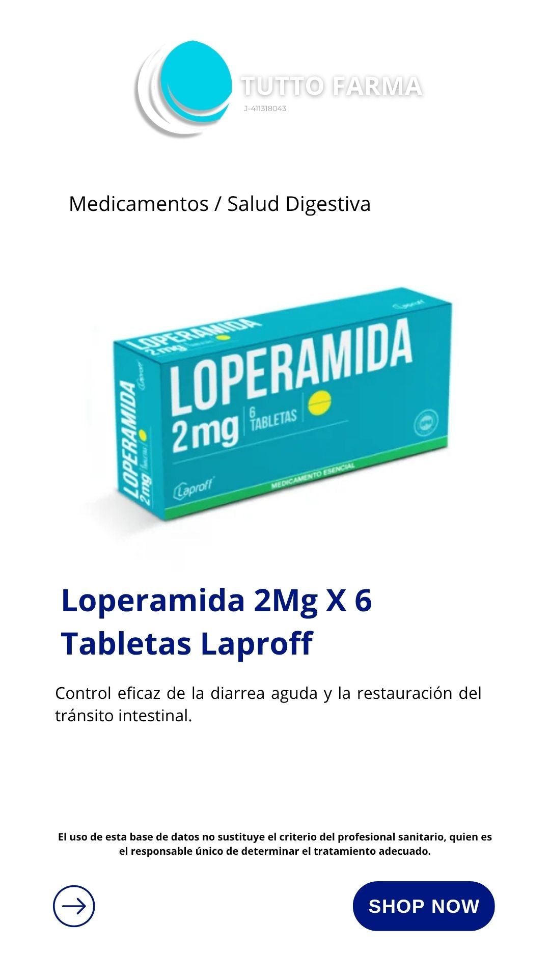 LOPERAMIDA CLORHIDR LP 2 MG X 6 TA(E)