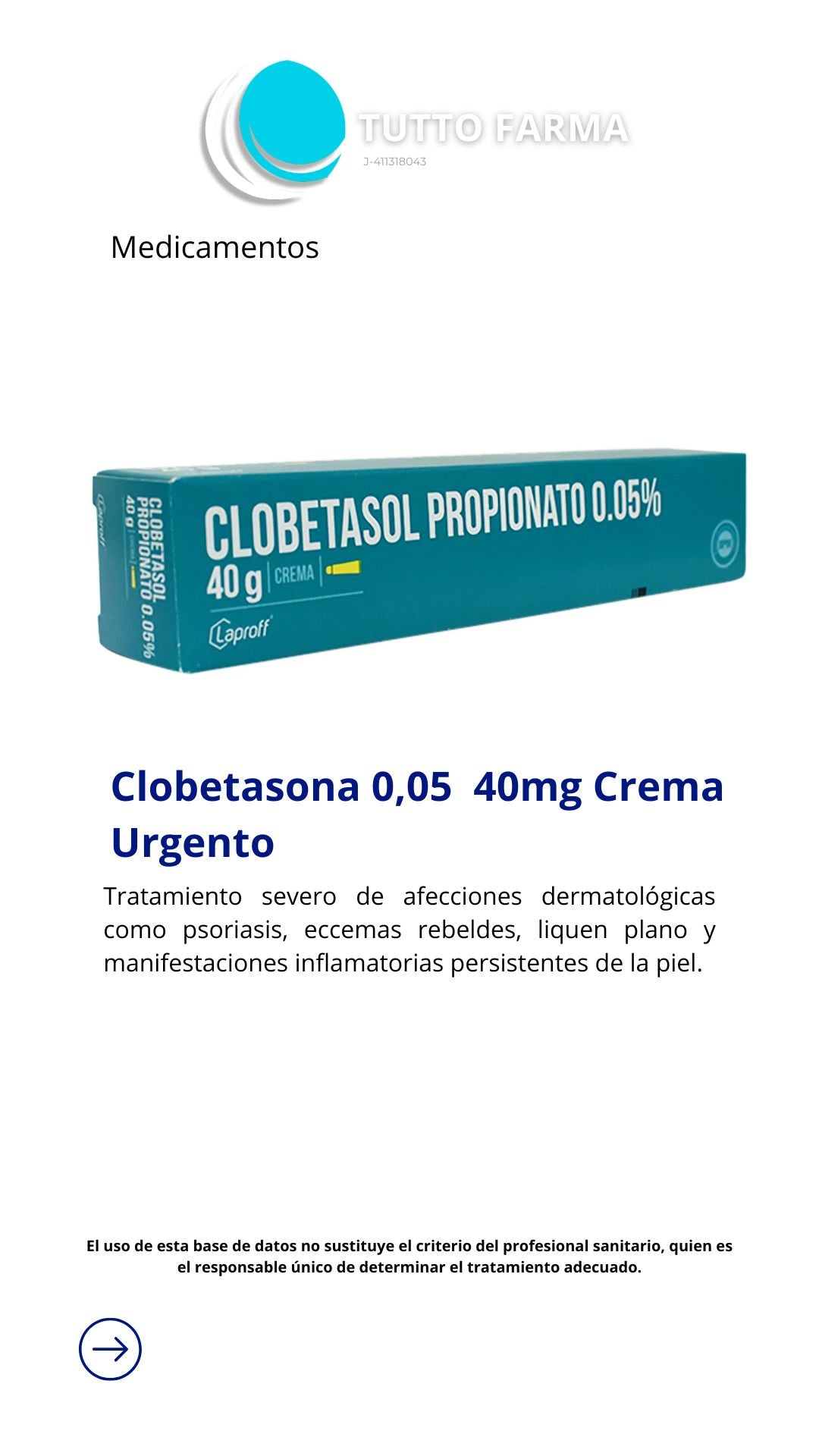 CLOBETASOL 05 % CREMA URGENTO 40MG (E)