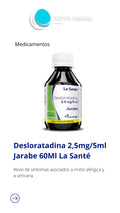 DESLORATADINA JARABE PEDIATRICO 2,5 MG/5ML X 60 ML