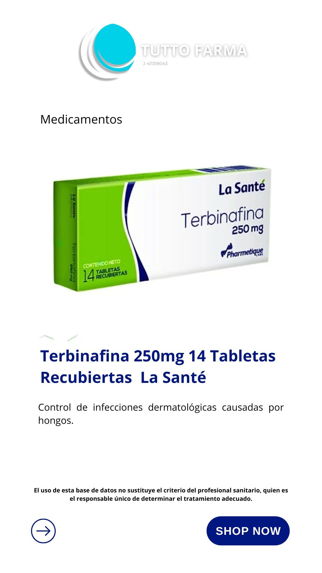 TERBINAFINA LS 250 X 14COMPRIMIDOS