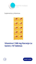VITAMINA C 500MG X 10 TAB MASTICABLE LA SANTE