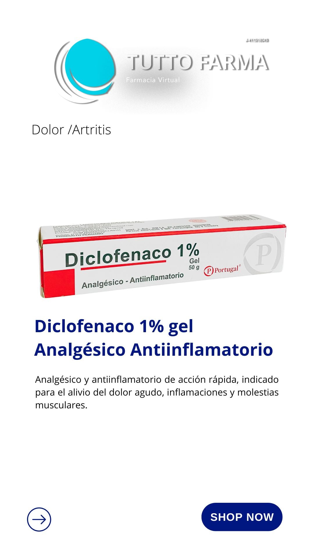 DICLOFENACO GEL 0.01% X 50 G ANALGESICO - ANTIINFLAMATORIO