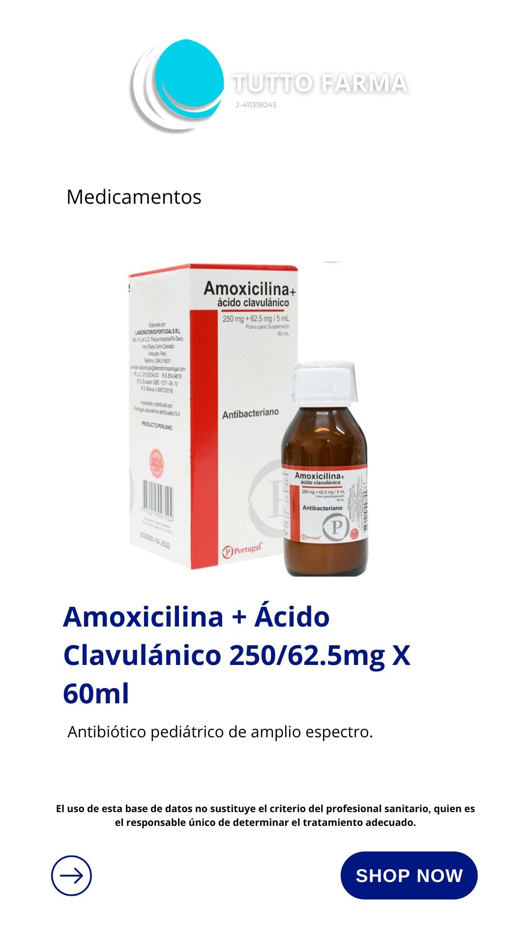 AMOXI- AC PORT 250/62.5 MG X 60ML (E)