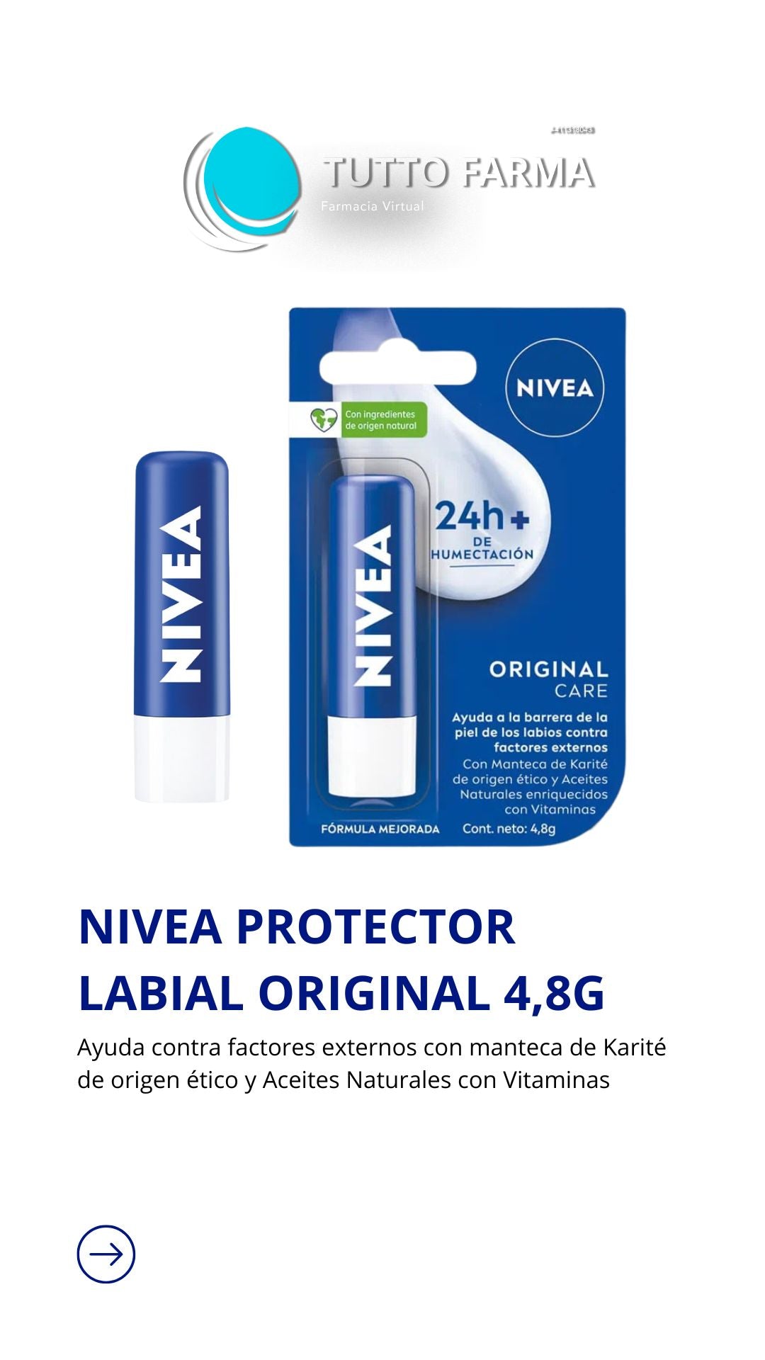 NIVEA PROTECTOR LABIAL ORIGINAL 4,8G