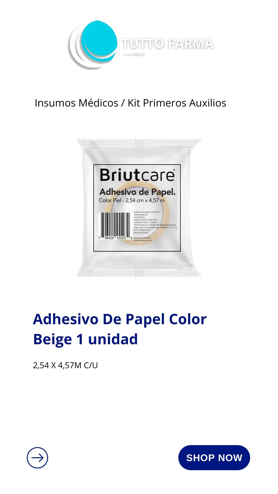 ADHESIVO DE PIEL BRIUTCARE X1