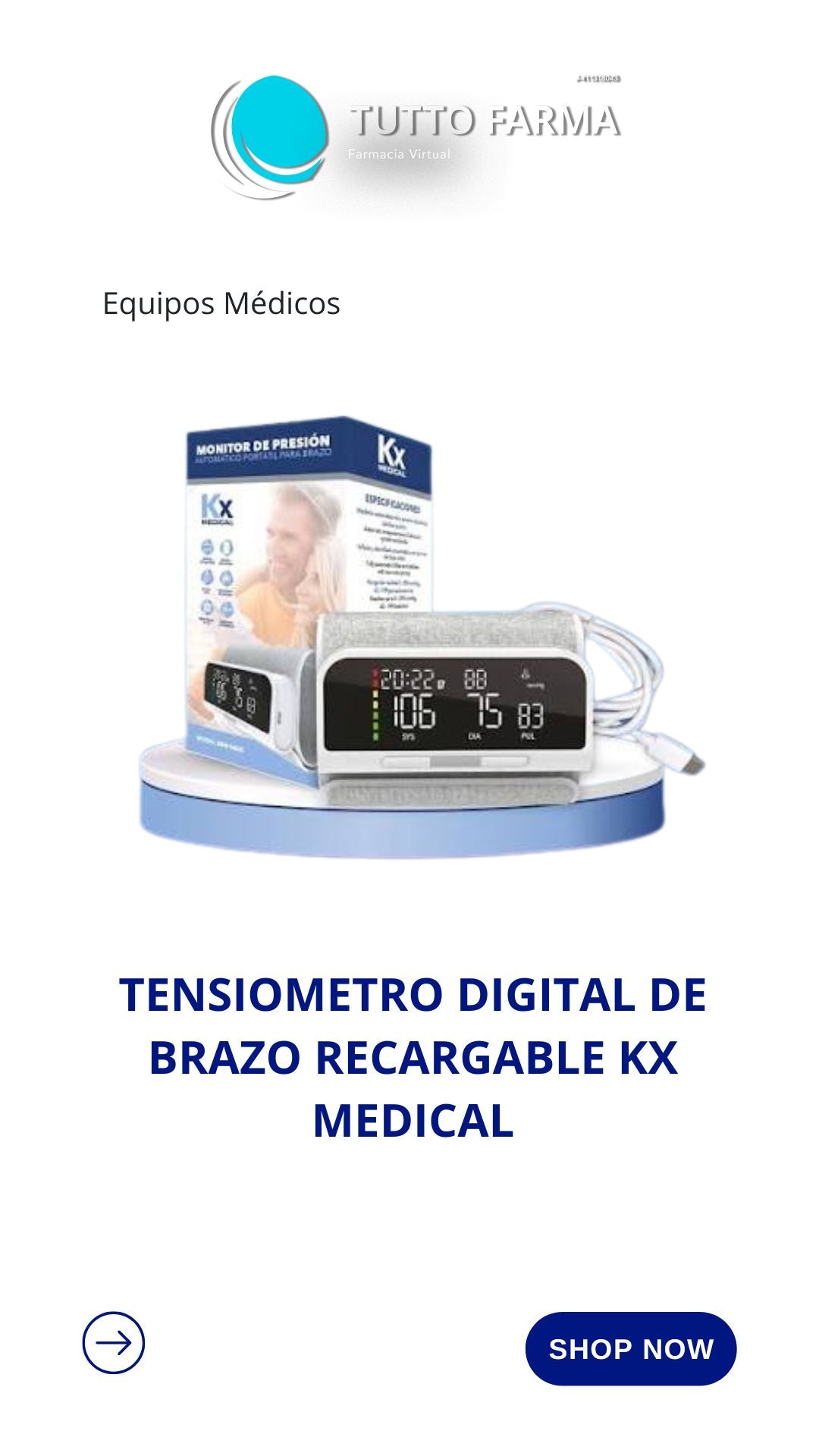TENSIÓMETRO DIGITAL DE BRAZO KX