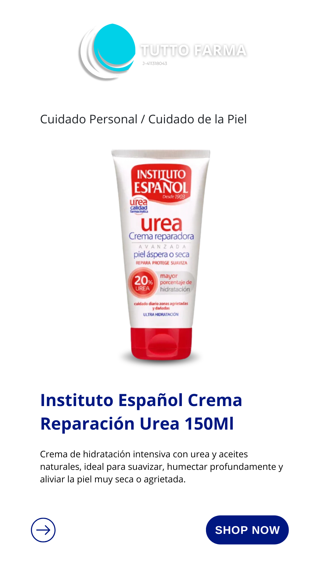 CREMA REPARADORA UREA 20% 150ML