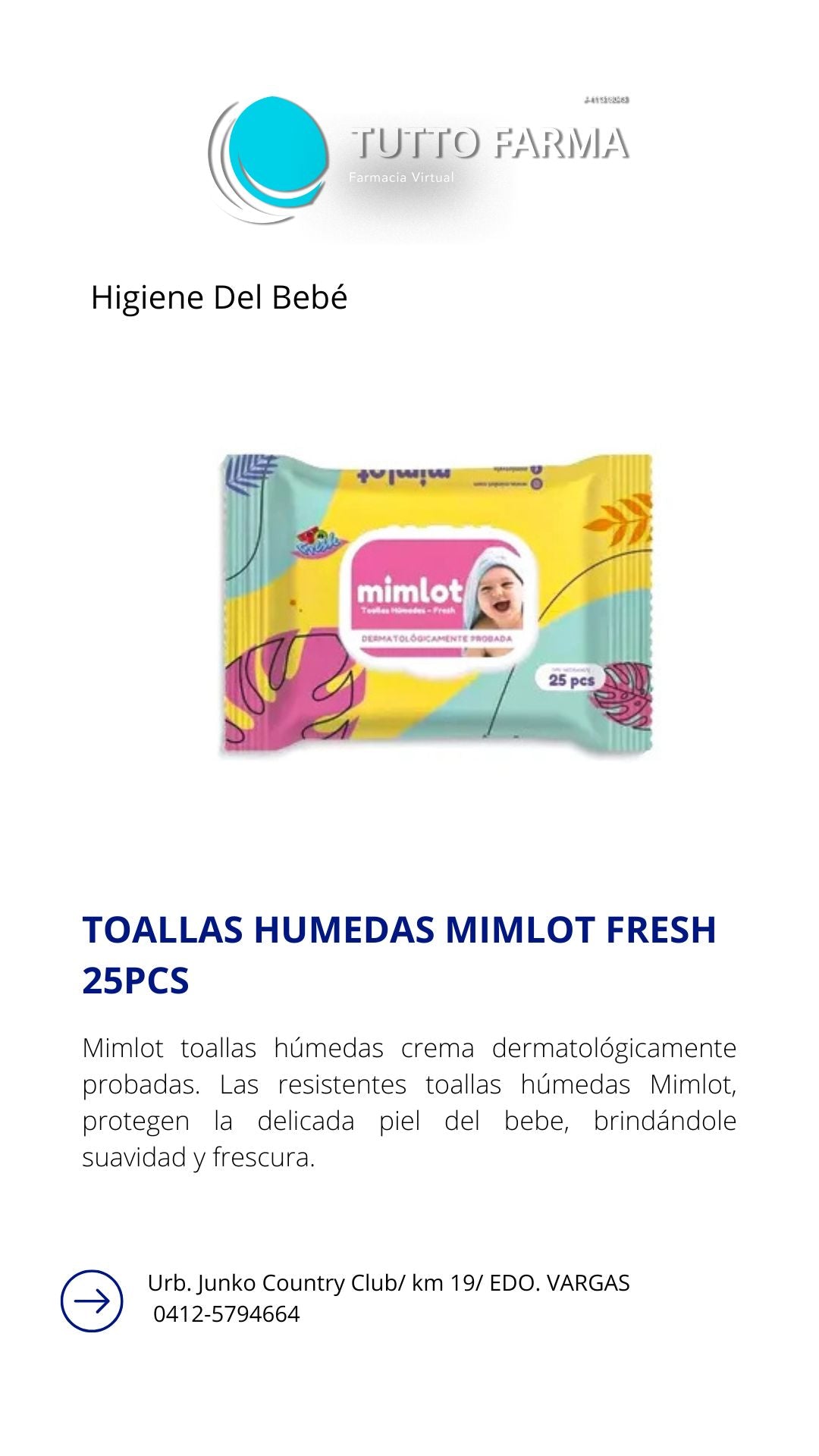 TOALLAS HUMEDAS MIMLOT FRESH 25PCS