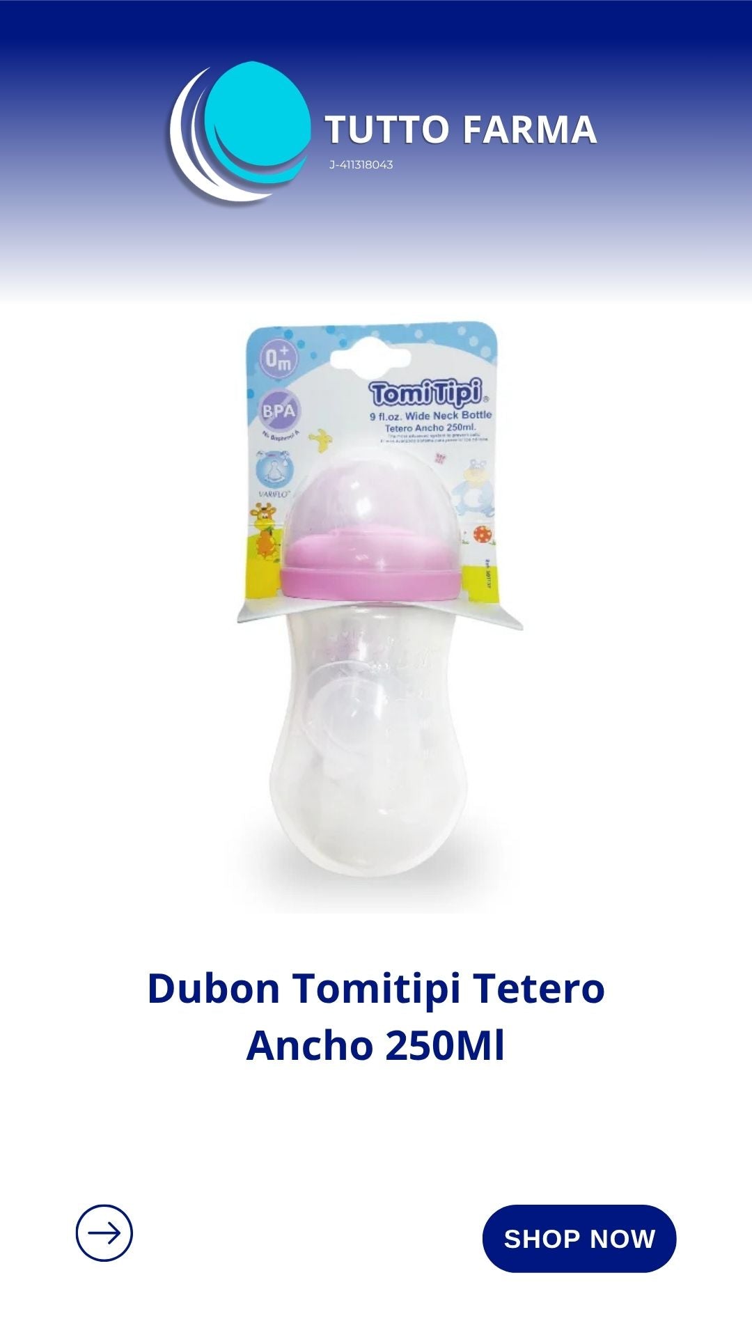 BIBERÓN ANCHO VERDE TTIPIZ 250ML
