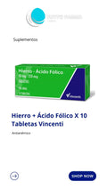 HIERRO A- FOL VC 40MG/350 X10TAB (E)