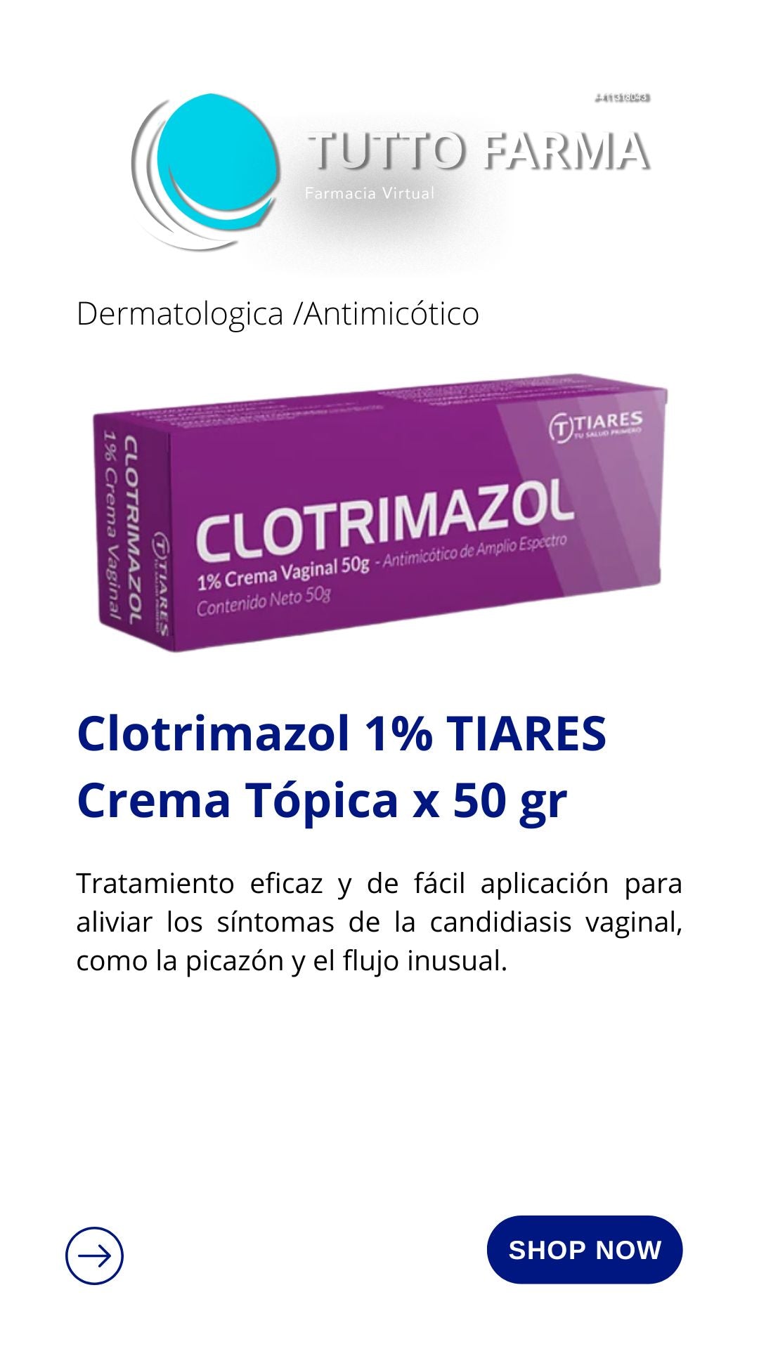 CLOTRIMAZ TIA 1% CR VAG 50GR 9E)