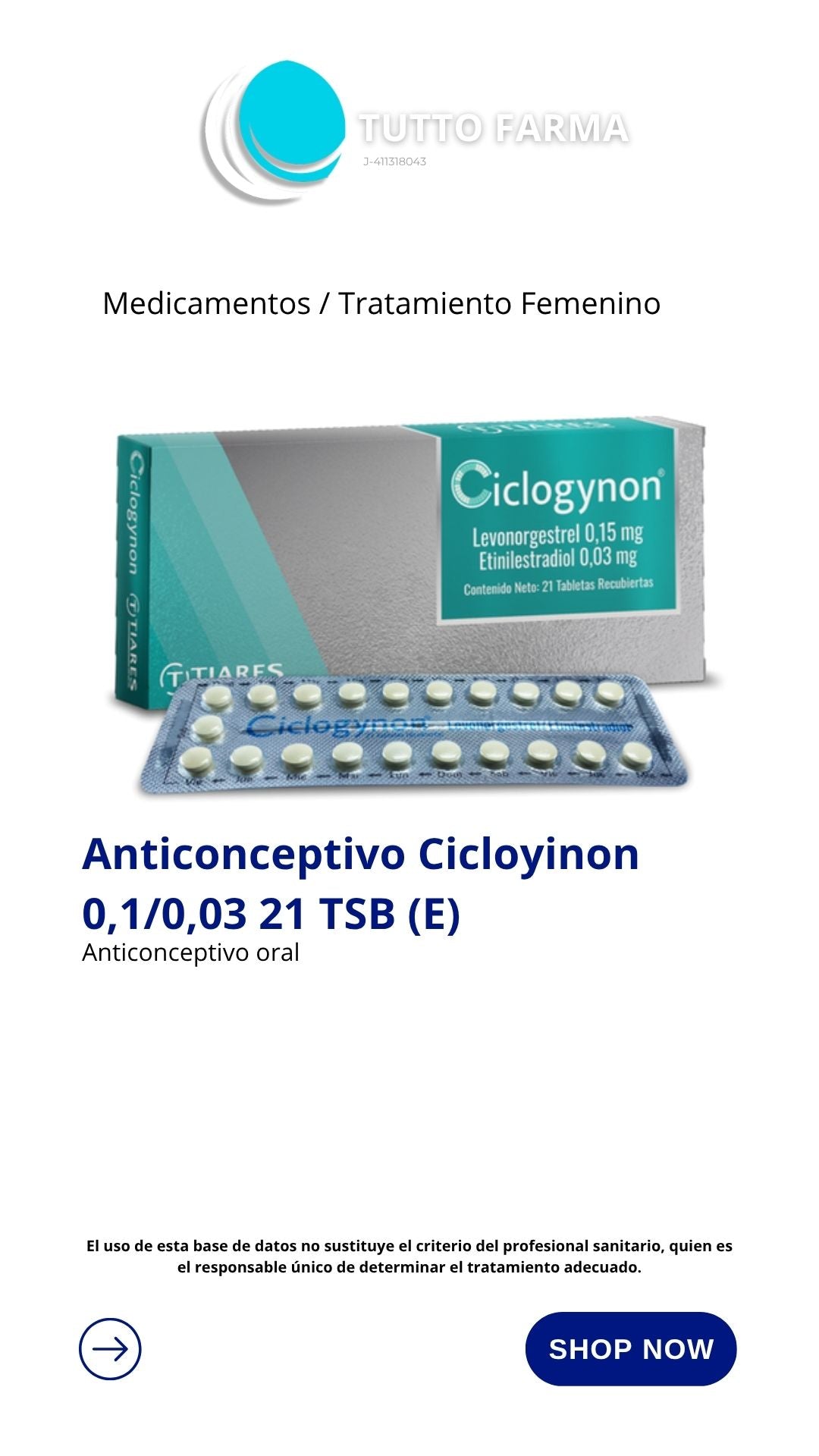 CICLOGYNON 0,1/0,03 21 COMP. (E)