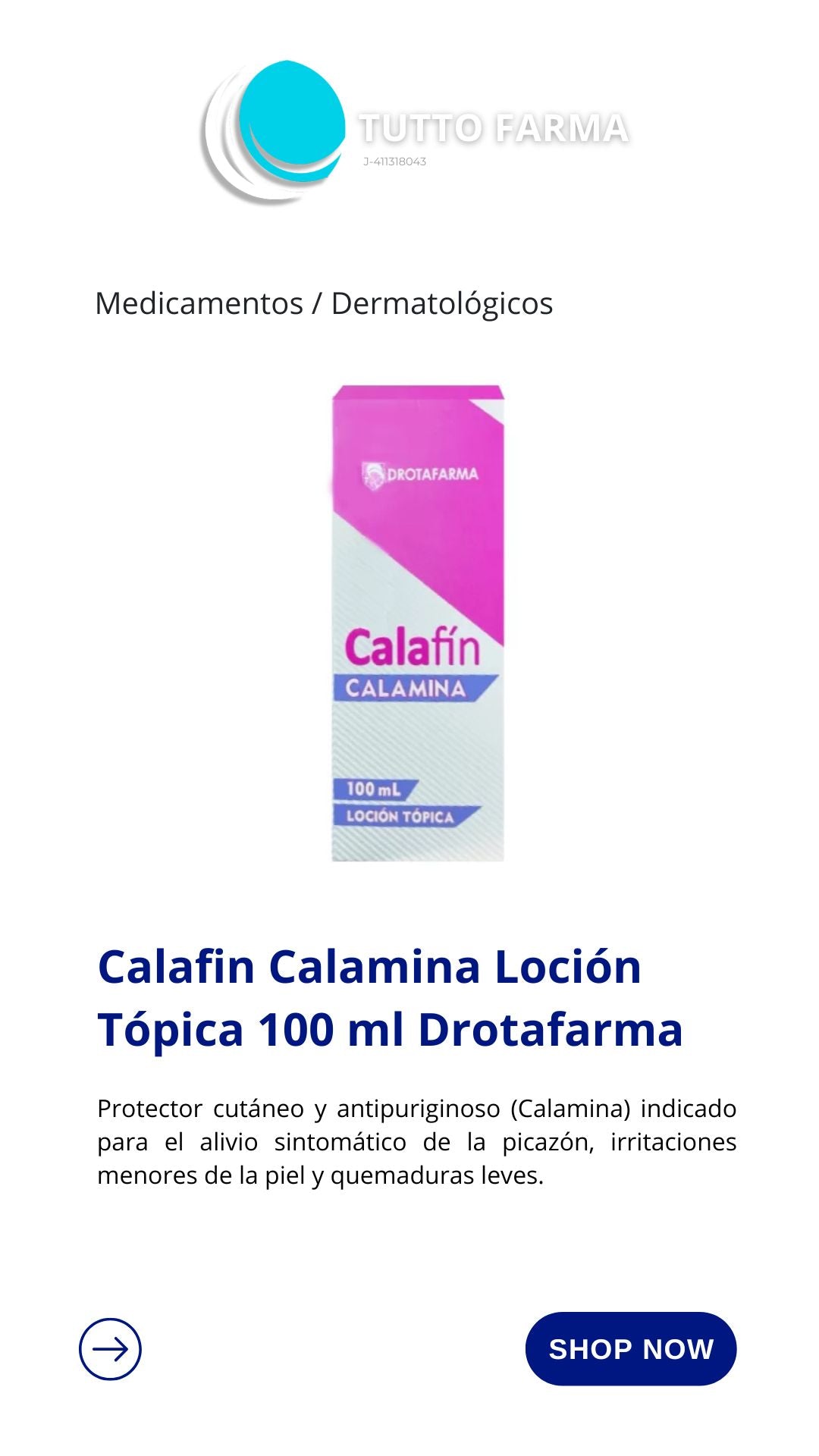 CALAFIN LOCION TOPICA100ML (CALAMINA)DROTAFARMA