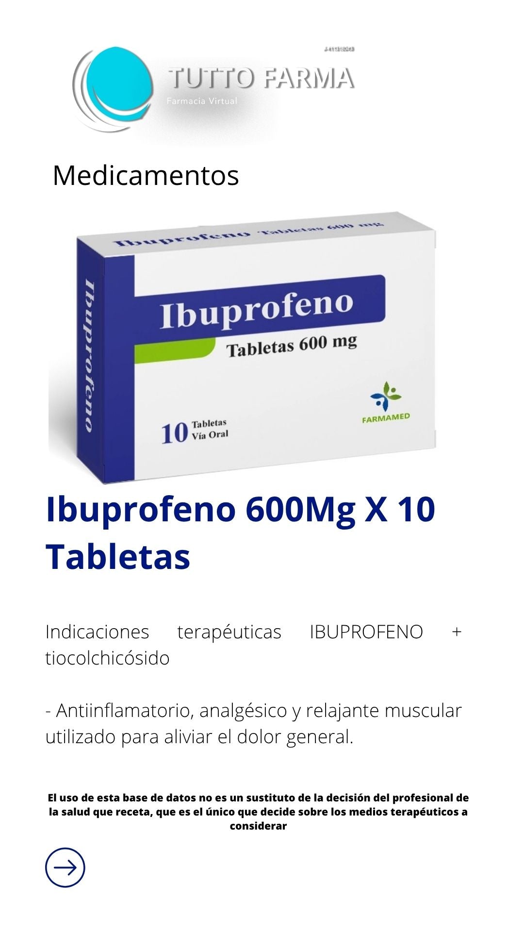 IBUPROFENO FARMAME 600MG X 10TAB
