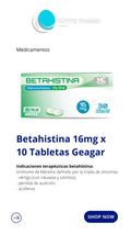 BETAHISTINA GEA 16MG X 10 COMPRIMIDOS