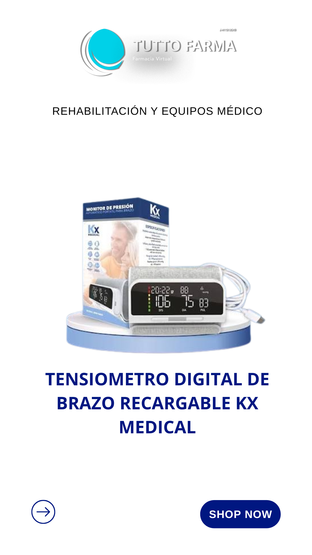 TENSIÓMETRO DIGITAL DE BRAZO KX
